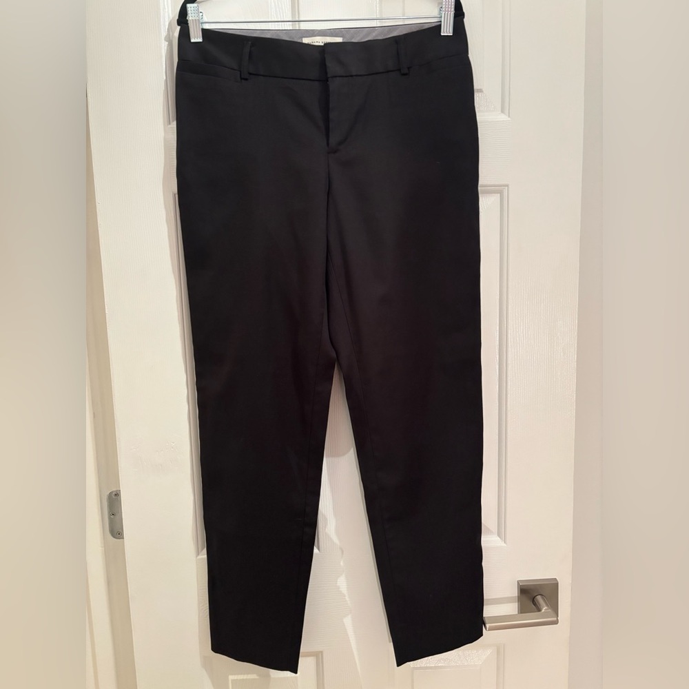 Banana Republic black trousers with ankle zips - 8 long/tall